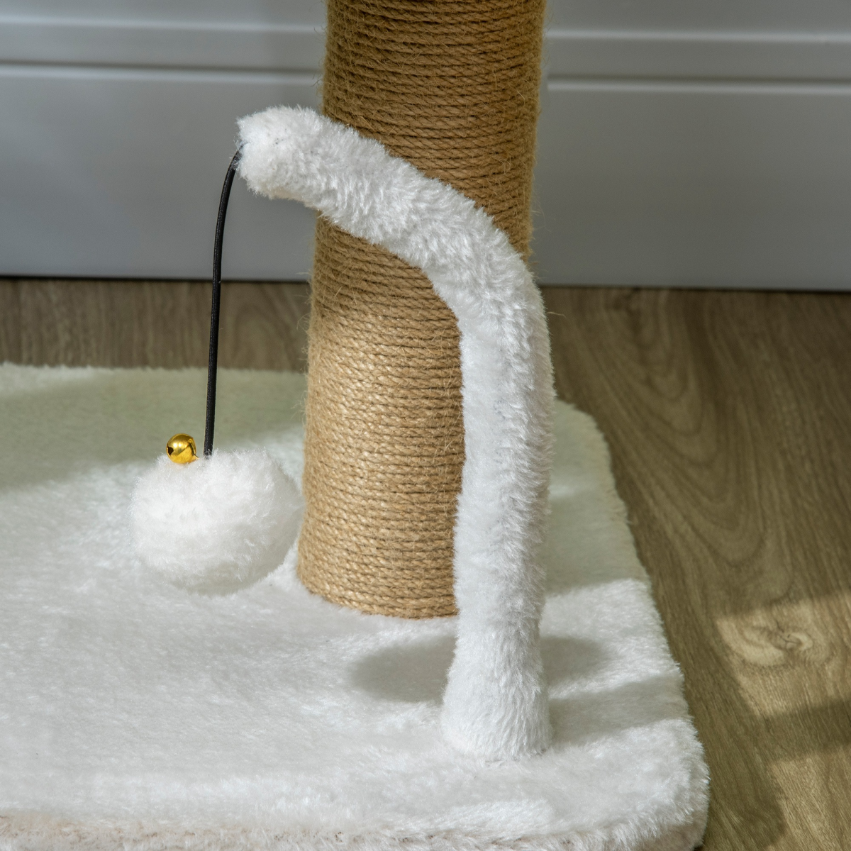 The 'Rowan' Natural Jute Scratching Post & Kitten Tower