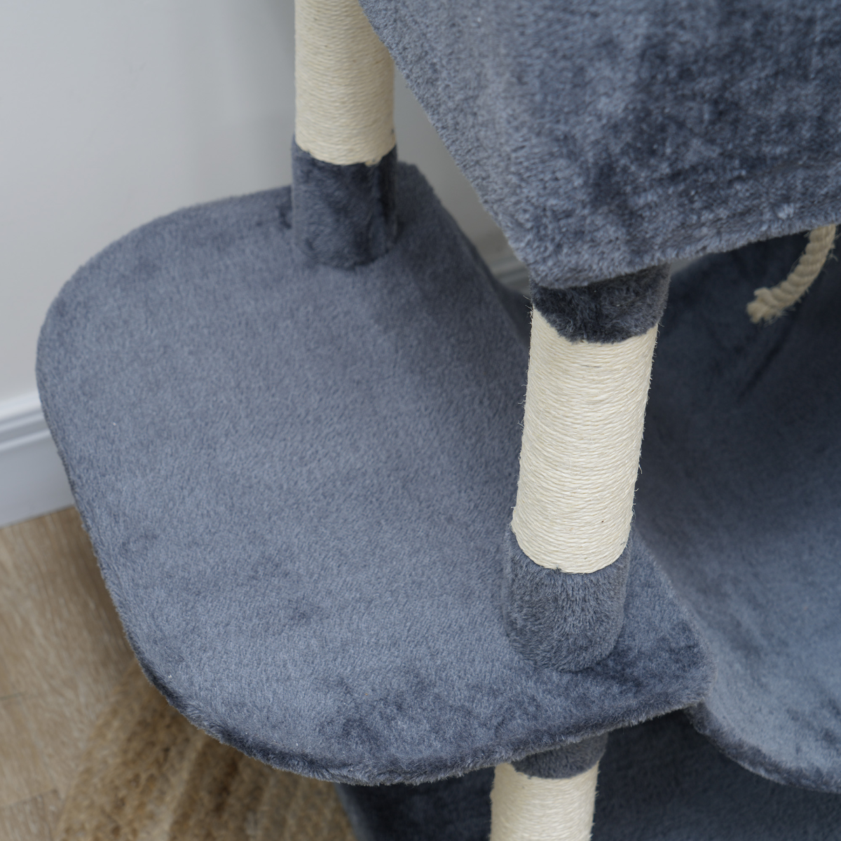 The 'Sovereign' – 206cm Cat Tower with Twin Condos, Hammocks & Wall Anchor
