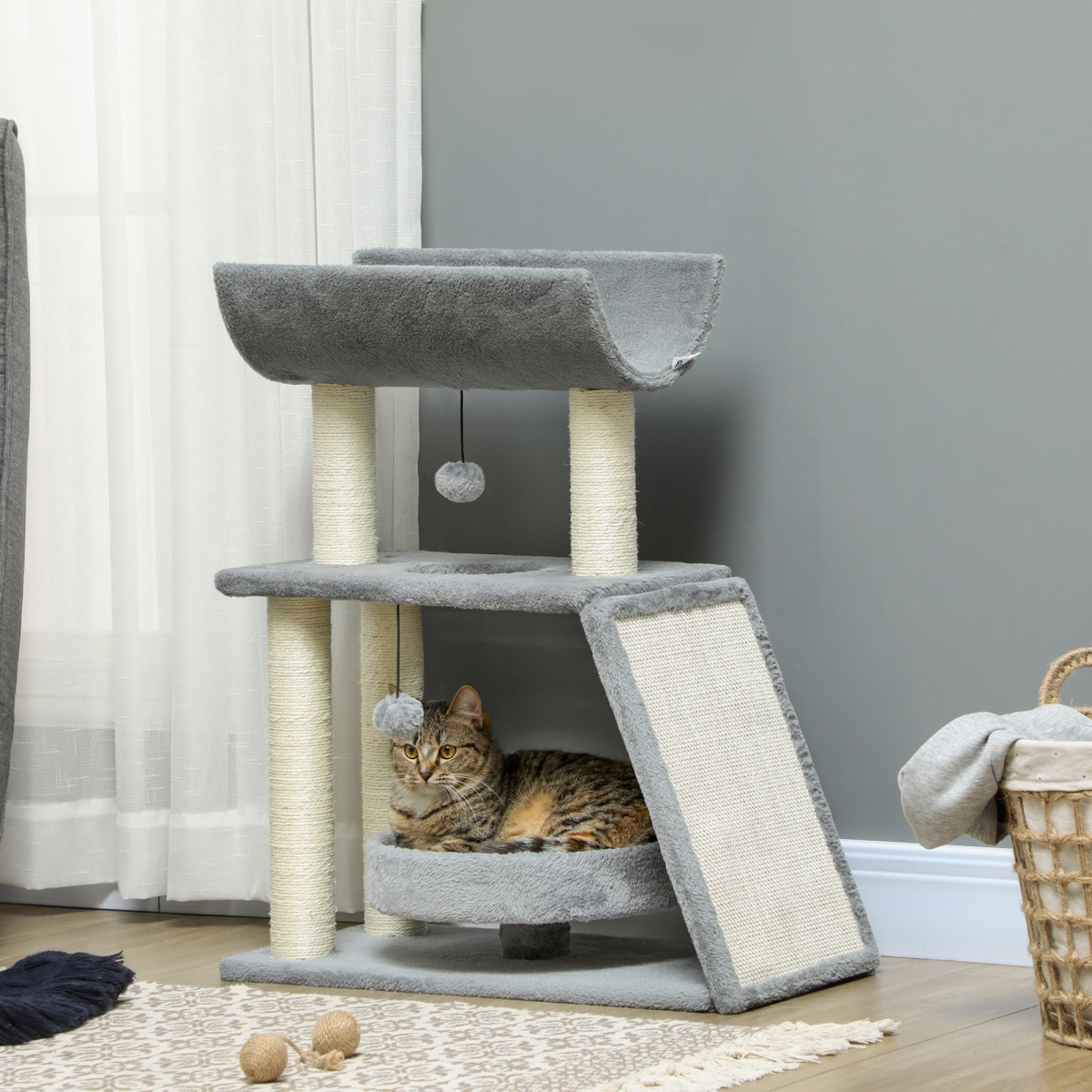The 'Vista' Five-Surface Cat Activity Centre (76cm)