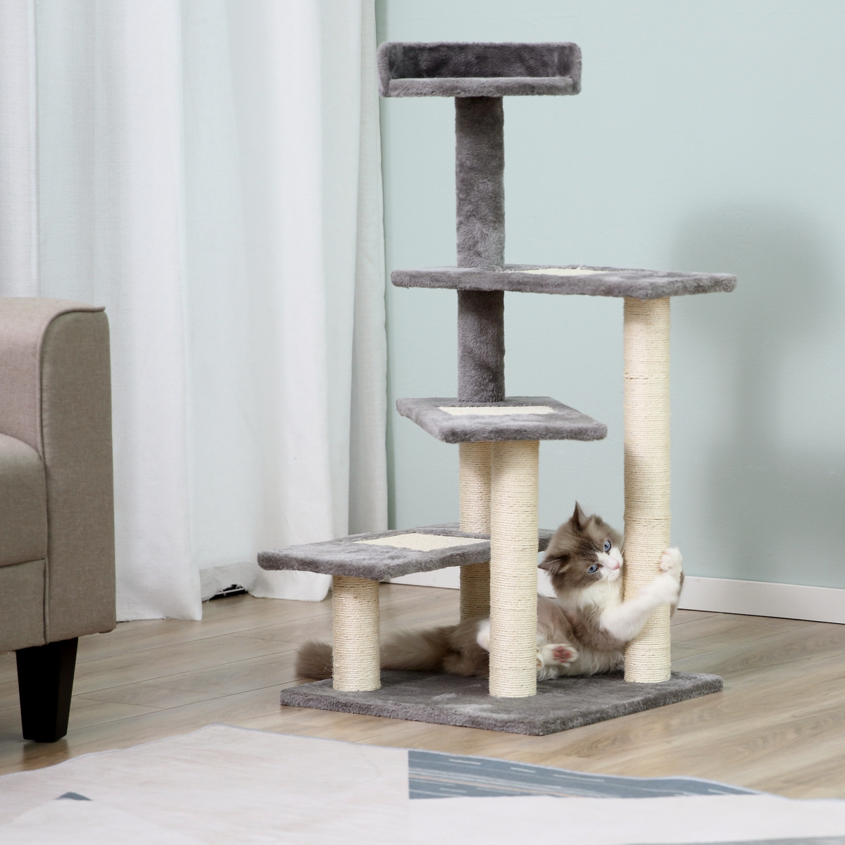 The 'Aria' Multi-Level Spiral Cat Tree (99cm)