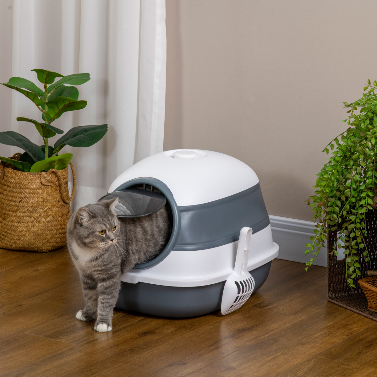 The 'Retreat' Folding Hooded Cat Litter Station with Integrated Deodoriser