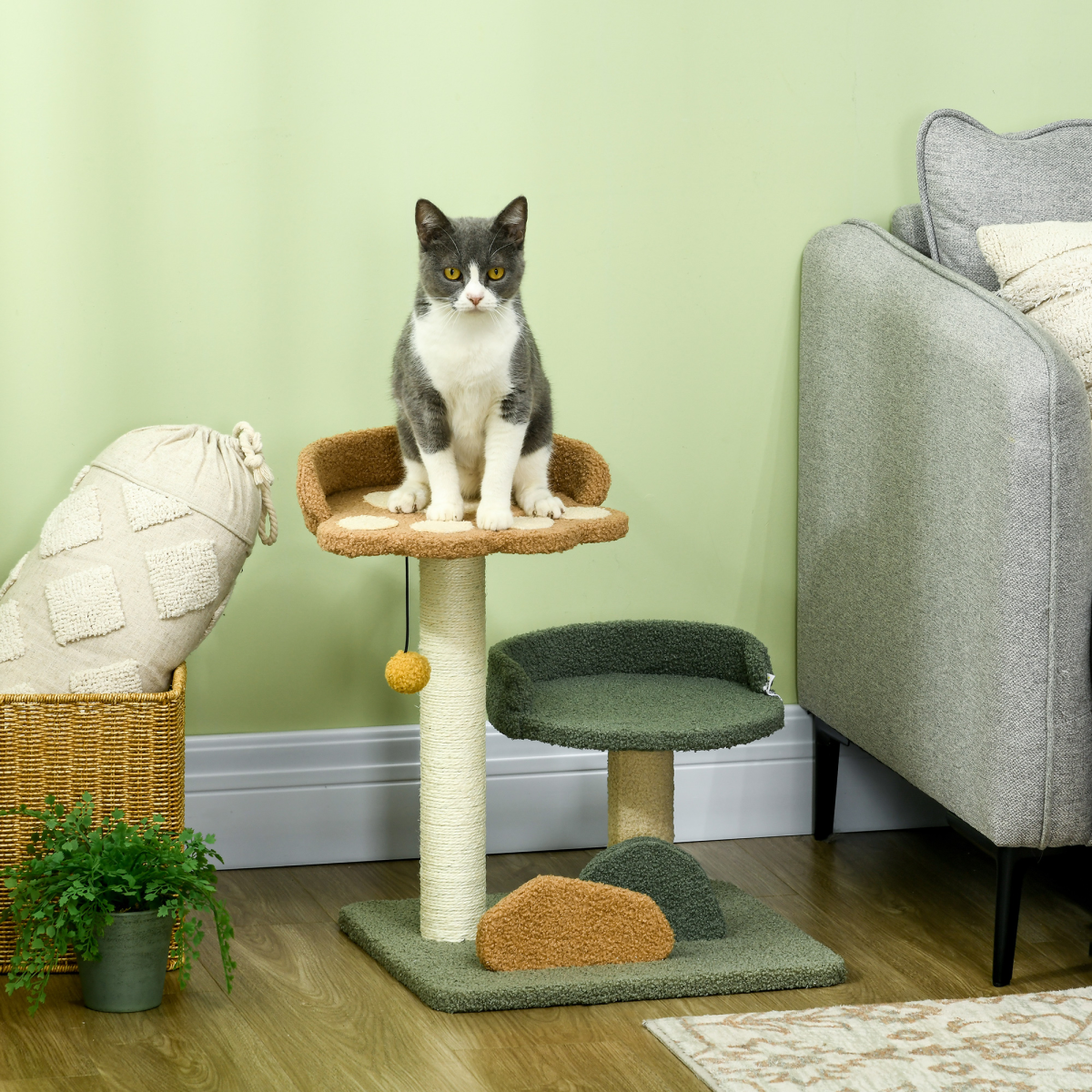 The 'Opulence' Double Velvet Bed Cat Tree (52cm)