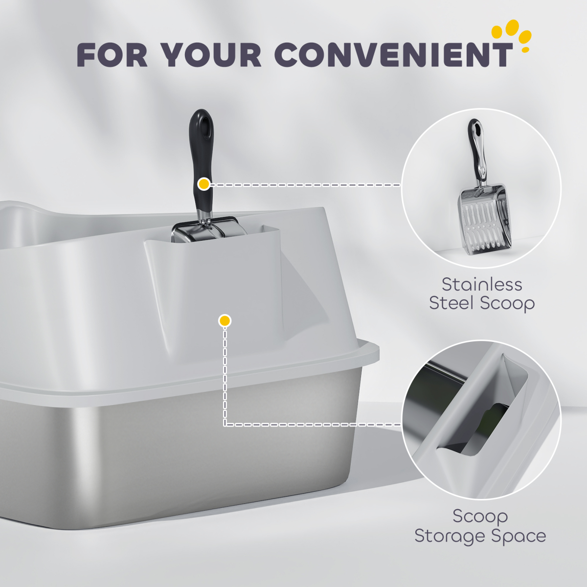 The 'Basin' – XXL Stainless Steel Open Litter Tray for Multi-Cat Homes