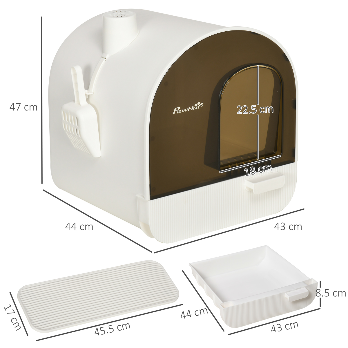 The 'Haven' Hooded Cat Litter Station with Odour Filter