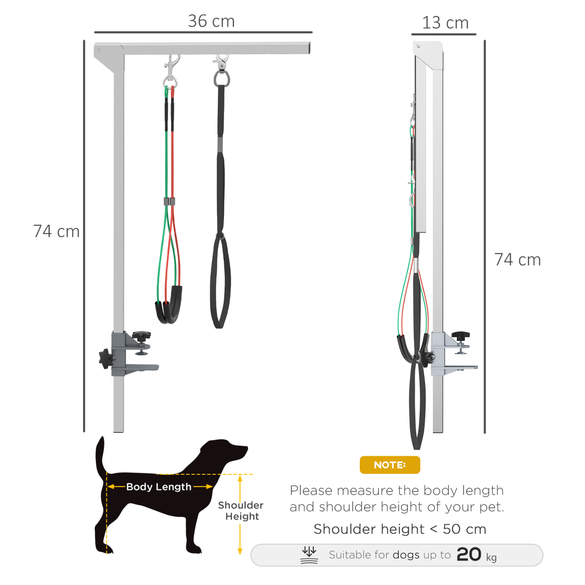 The Professional Stainless Steel Home Grooming Support Arm