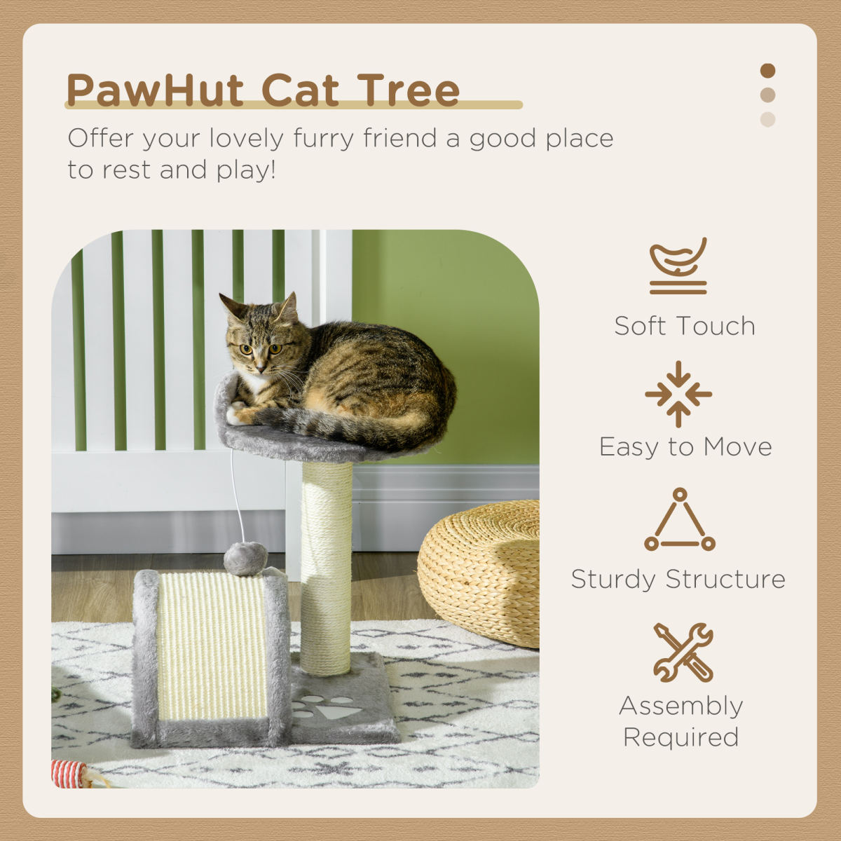 'Milo' Compact Cat Tree & Activity Hub