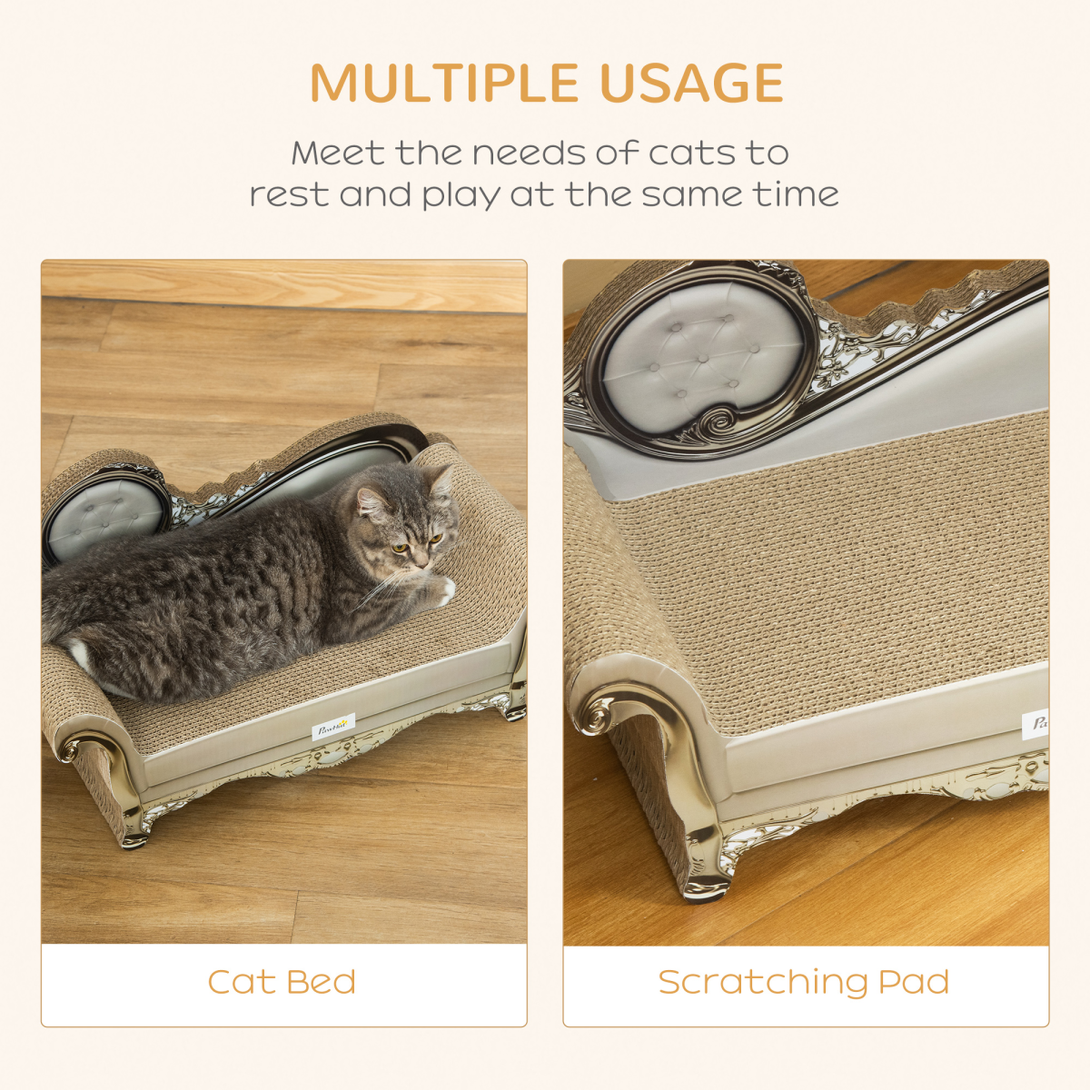 The 'Chesterfield' Retro Cat Scratcher Sofa with Catnip