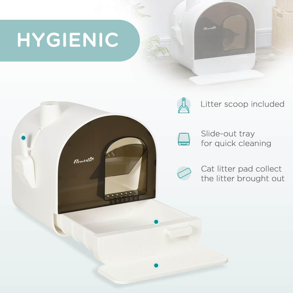 The 'Haven' Hooded Cat Litter Station with Odour Filter