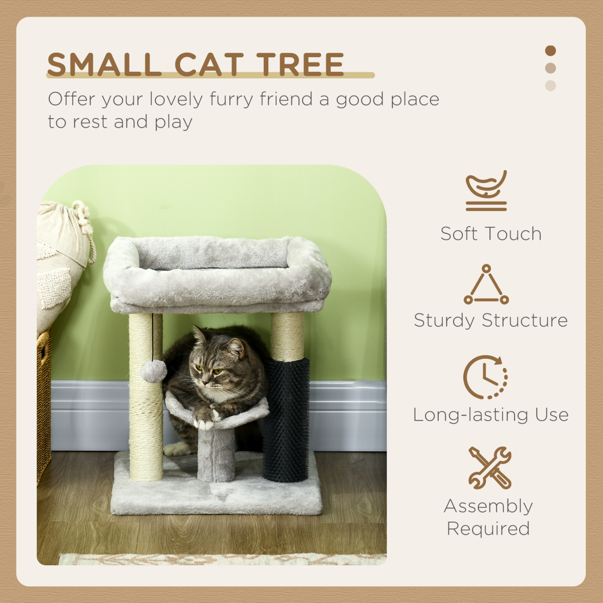 The 'Glow' Cat Tree with Integrated Self-Groomer