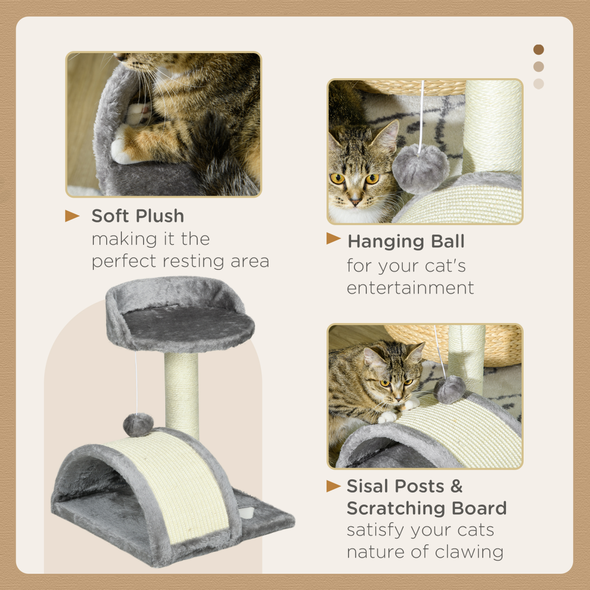 'Milo' Compact Cat Tree & Activity Hub