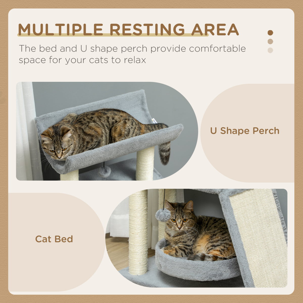 The 'Vista' Five-Surface Cat Activity Centre (76cm)
