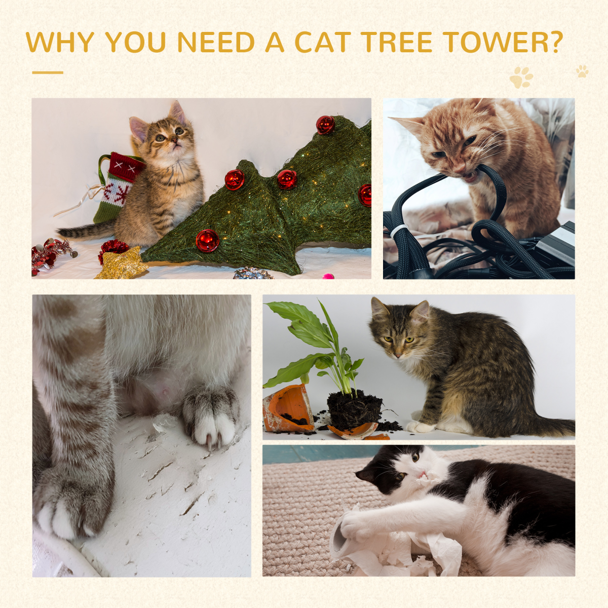 The 'Aria' Multi-Level Spiral Cat Tree (99cm)