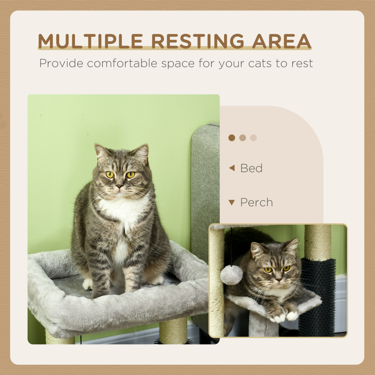 The 'Glow' Cat Tree with Integrated Self-Groomer