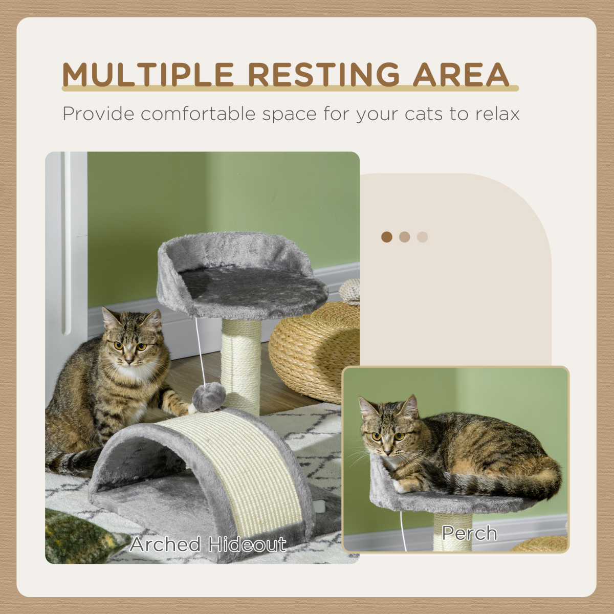 'Milo' Compact Cat Tree & Activity Hub