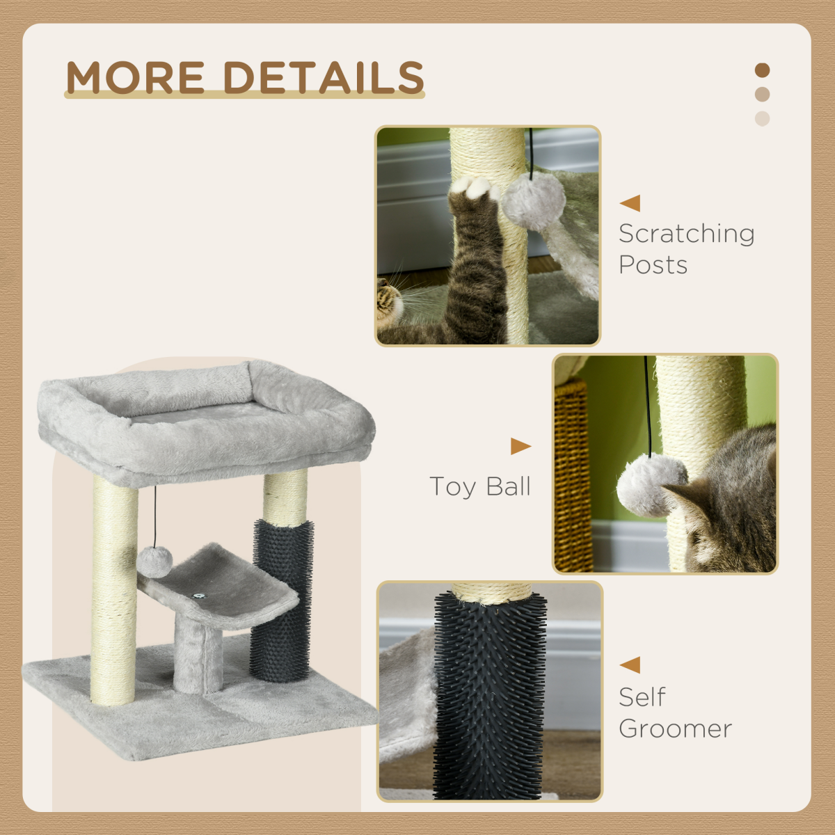 The 'Glow' Cat Tree with Integrated Self-Groomer