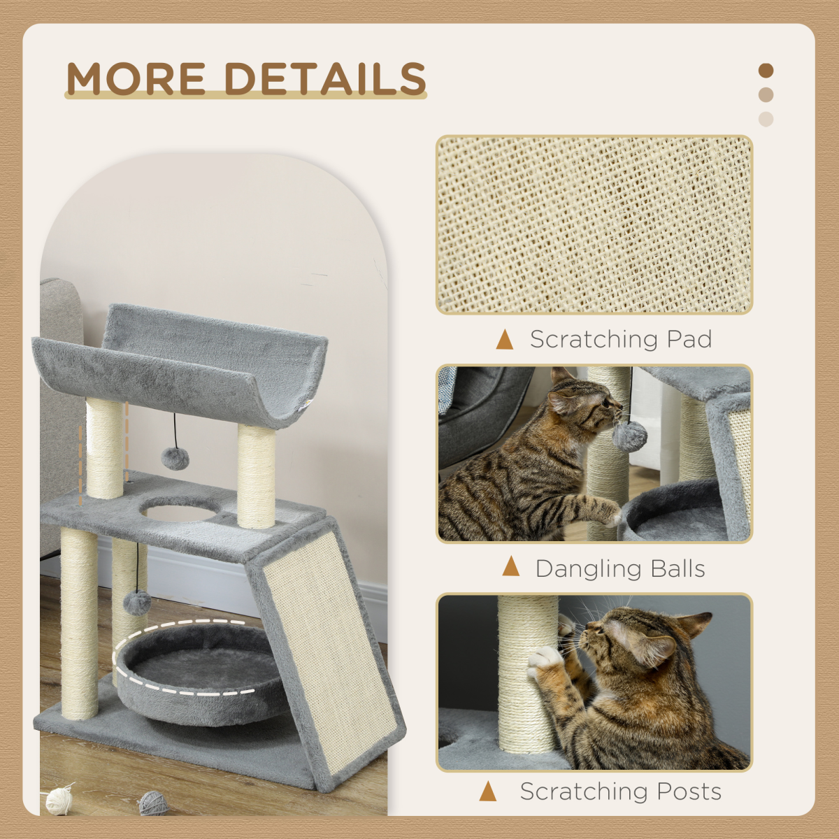 The 'Vista' Five-Surface Cat Activity Centre (76cm)