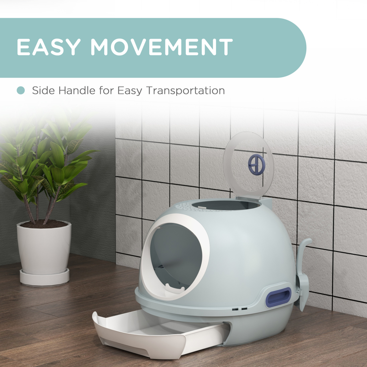 The 'Zenith' Skylight Cat Litter Station – Front Entry, Top Exit