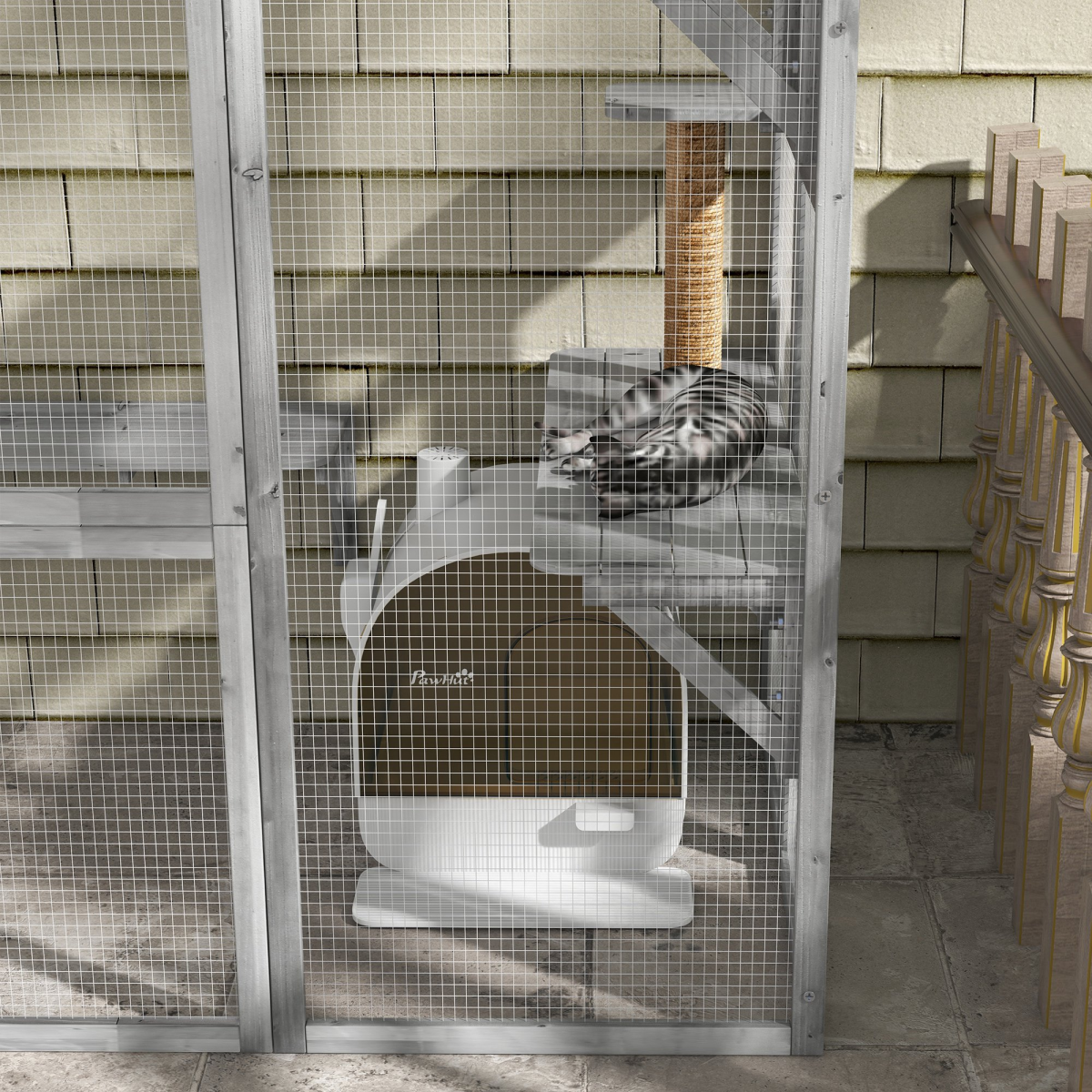 The 'Haven' Hooded Cat Litter Station with Odour Filter