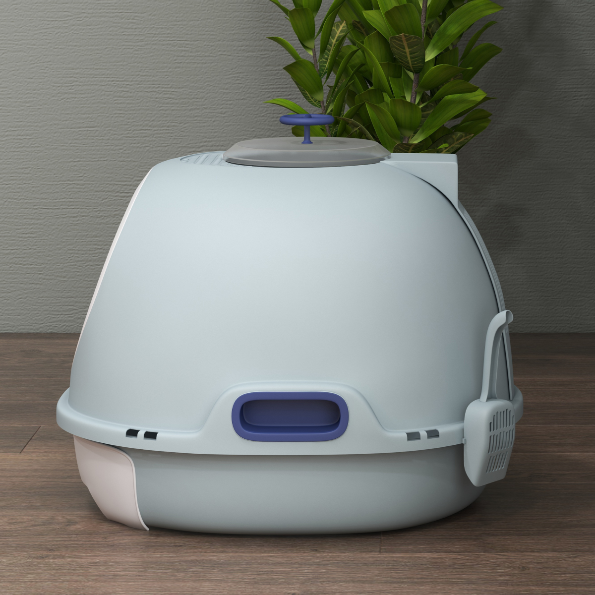 The 'Zenith' Skylight Cat Litter Station – Front Entry, Top Exit
