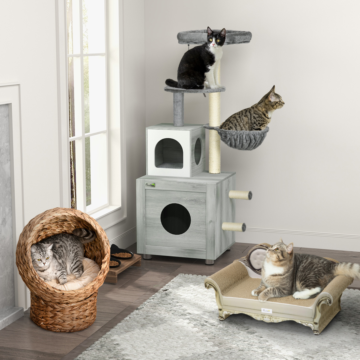 The 'Chesterfield' Retro Cat Scratcher Sofa with Catnip