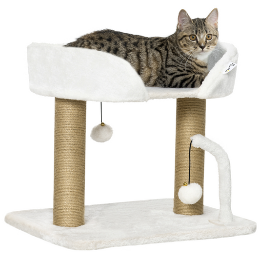 The 'Rowan' Natural Jute Scratching Post & Kitten Tower