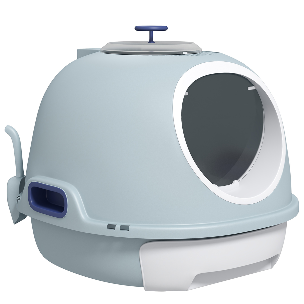 The 'Zenith' Skylight Cat Litter Station – Front Entry, Top Exit
